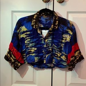 Urban Outfitters cropped Hawaiian shirt